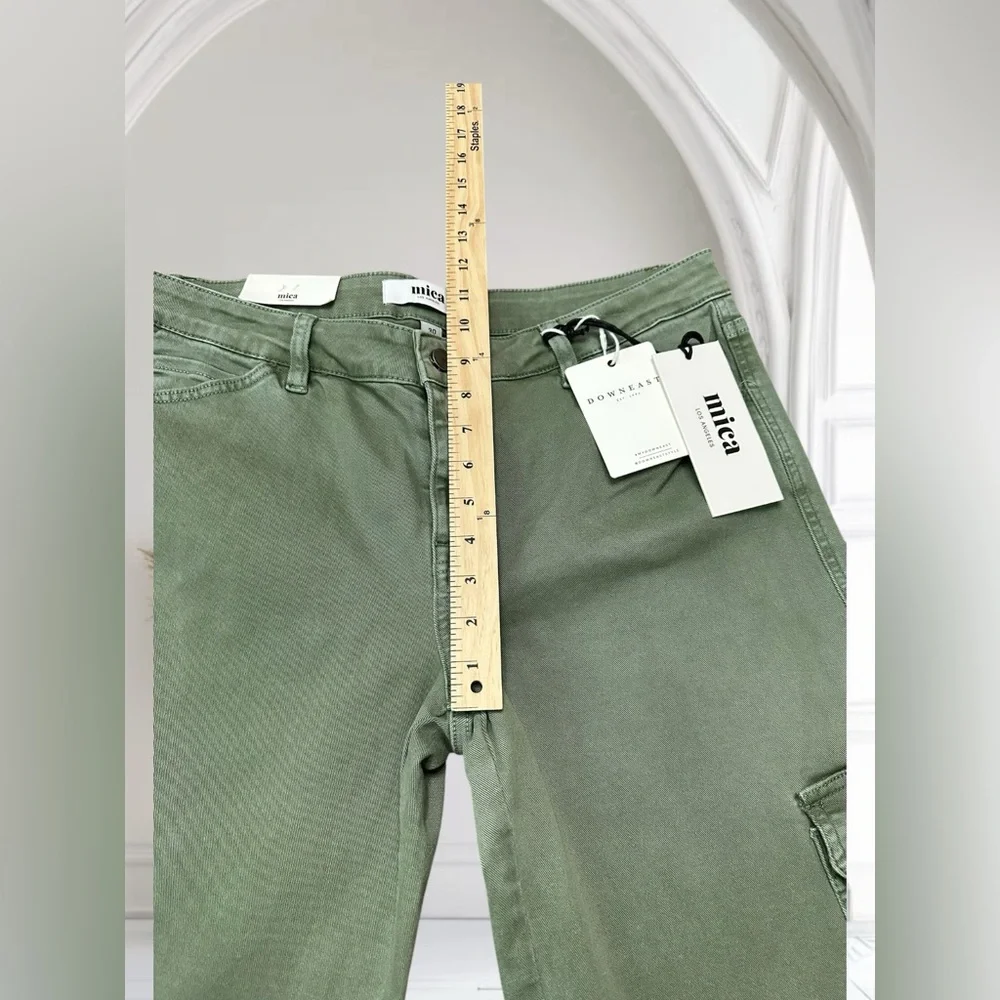 Mica Los Angeles Downeast WideLeg Cargo Jeans. Green. Size: 30 (12) NWT - Picture 5 of 12